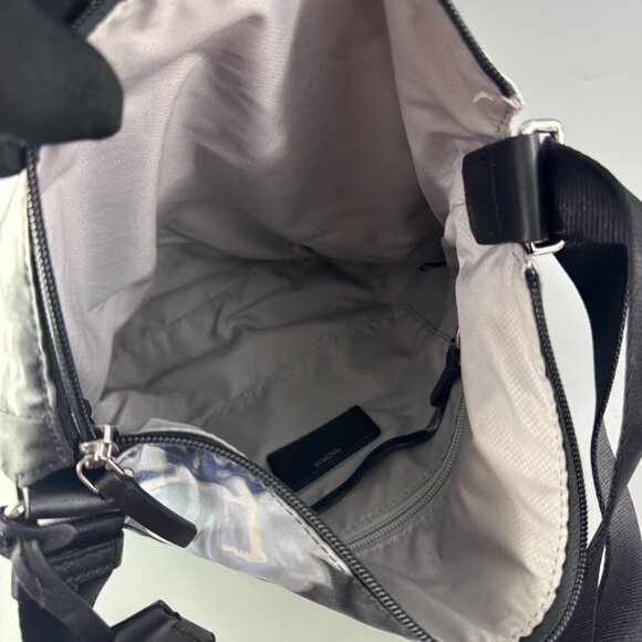 Tumi Black Blue Floral Nylon Croosbody Bag - Picture 9 of 13